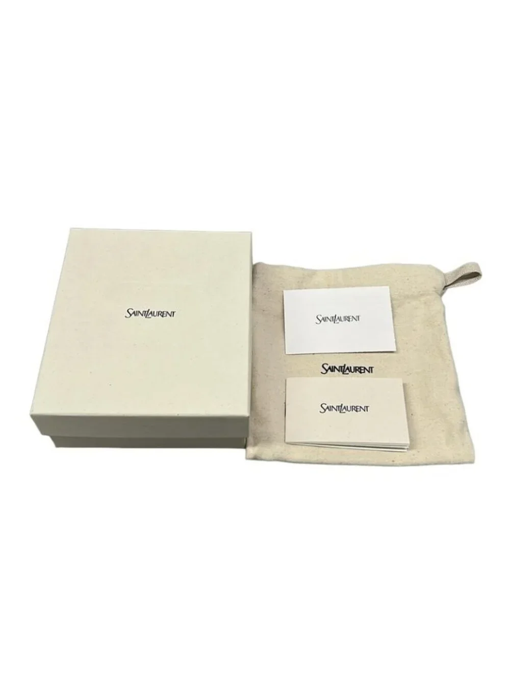 Saint Laurent Paris Trifold Wallet Cassandra Multi Fold Black Ysllogo Leather - Picture 12 of 12